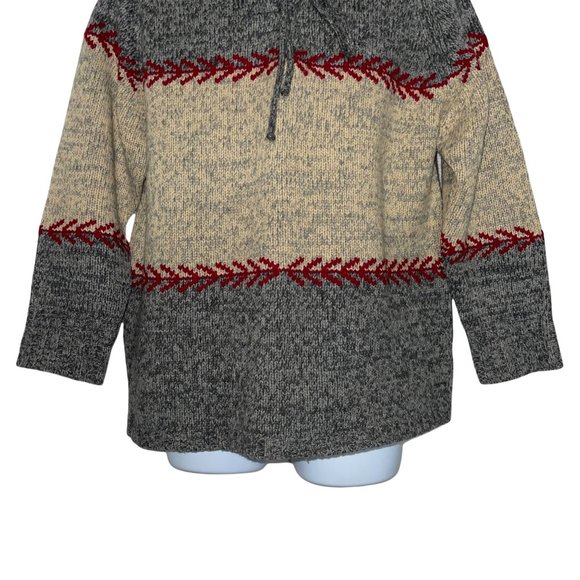 Eddie Bauer Vintage Y2K 100% Lambswool Christmas Holiday Pullover Sweater M - Picture 3 of 10